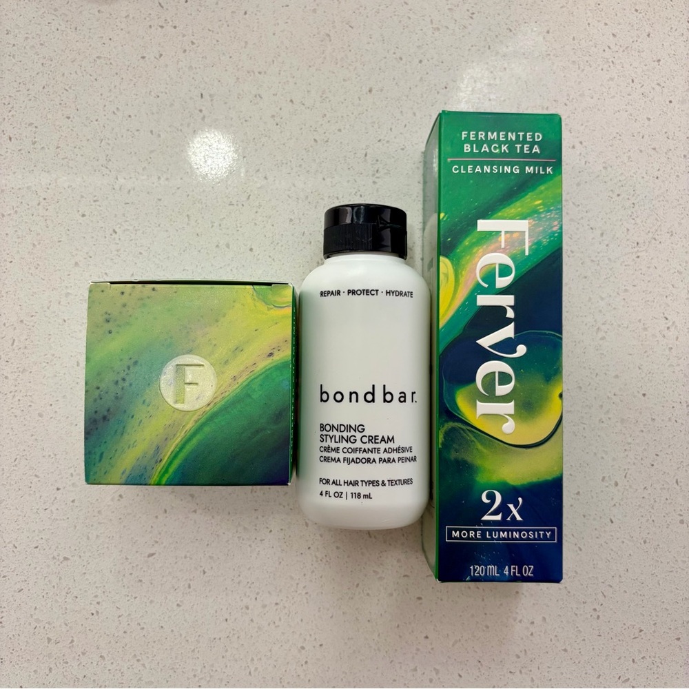 ✨NEW✨ Fever Cleansing Milk, Cleansing Balm and Bondbar Styling Cream Trio Set